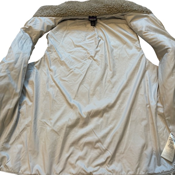 Patagonia Los Gatos Fuzzy Vest El Cap Khaki Sherpa Furry, Sz Lg - Picture 11 of 16